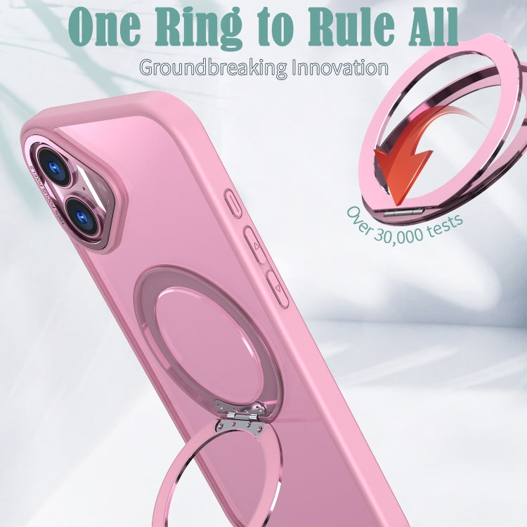 For iPhone 16 Wing Series MagSafe Magnetic Ring Holder Phone Case(Pink) - iPhone 16 Cases by PMC Jewellery | Online Shopping South Africa | PMC Jewellery | Buy Now Pay Later Mobicred