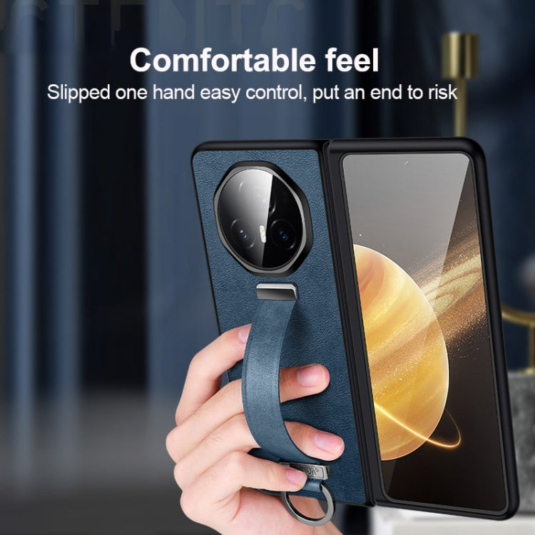 For Honor Magic Vs3 SULADA PC + Leather Texture Skin Feel Shockproof Phone Case(Brown) - Honor Cases by SULADA | Online Shopping South Africa | PMC TechLife | Buy Now Pay Later Mobicred