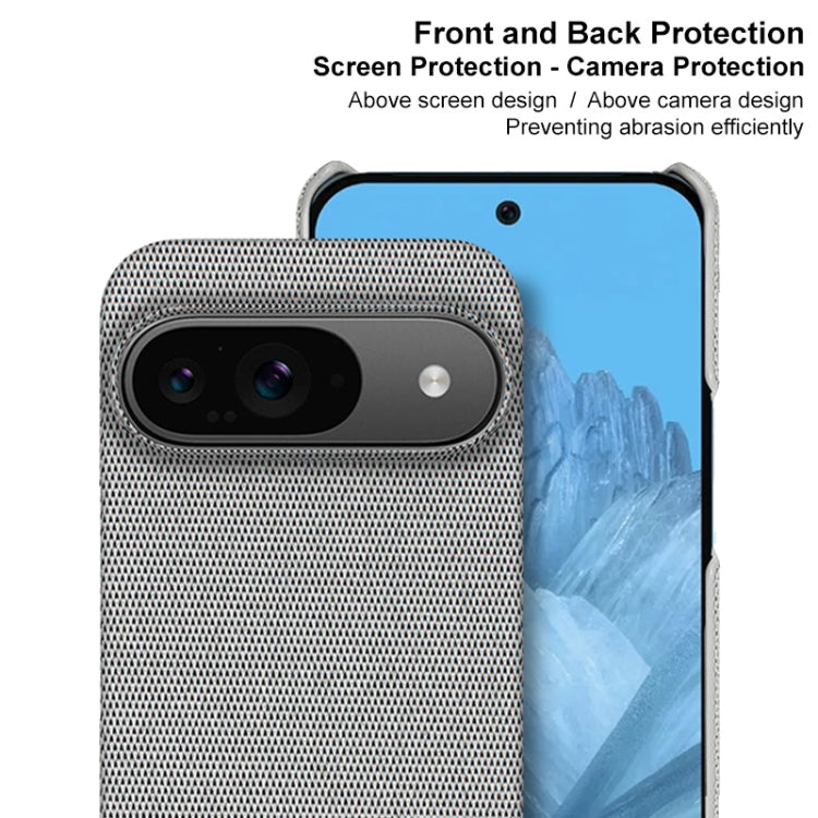 For Google Pixel 9 / 9 Pro imak Ruiyi Series Cloth Texture PU + PC Phone Case(Light Grey) - Google Cases by imak | Online Shopping South Africa | PMC Jewellery | Buy Now Pay Later Mobicred