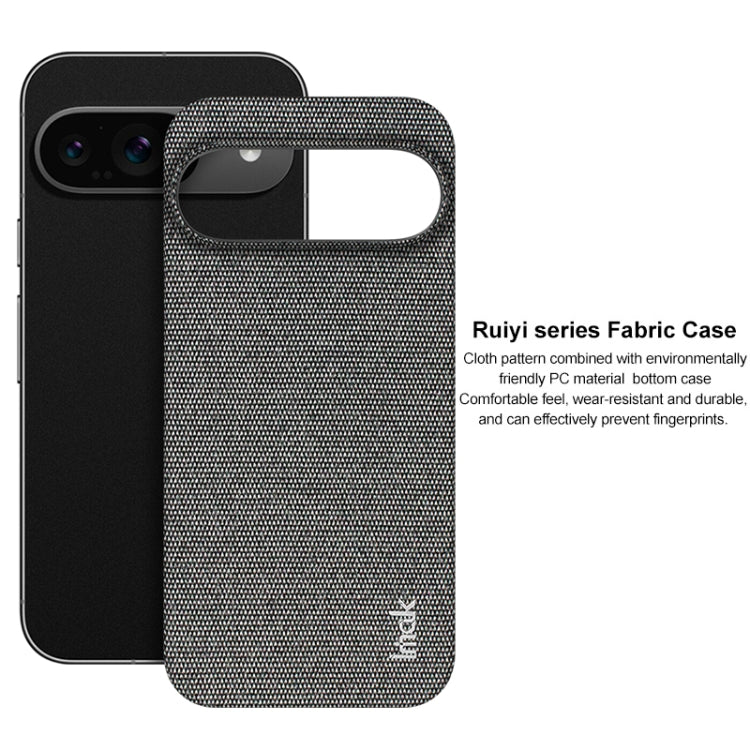 For Google Pixel 9 / 9 Pro imak Ruiyi Series Cloth Texture PU + PC Phone Case(Dark Grey) - Google Cases by imak | Online Shopping South Africa | PMC Jewellery | Buy Now Pay Later Mobicred