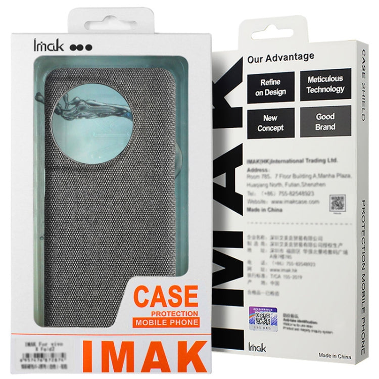 For iPhone 16 Pro imak Ruiyi Series Cloth Texture PU + PC Phone Case(Dark Grey) - iPhone 16 Pro Cases by imak | Online Shopping South Africa | PMC Jewellery | Buy Now Pay Later Mobicred