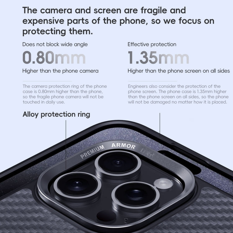 For iPhone 16 Carbon Fiber Kevlar MagSafe Magnetic Phone Case(Black) - iPhone 16 Cases by PMC Jewellery | Online Shopping South Africa | PMC Jewellery | Buy Now Pay Later Mobicred