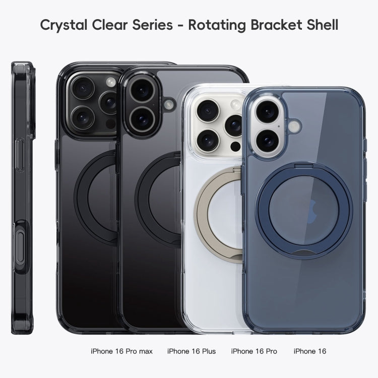 For iPhone 16 Crystal Clear MagSafe Magnetic Holder Phone Case(Transparent) - iPhone 16 Cases by PMC Jewellery | Online Shopping South Africa | PMC Jewellery | Buy Now Pay Later Mobicred