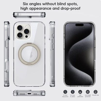 For iPhone 16 Crystal Clear MagSafe Magnetic Holder Phone Case(Transparent) - iPhone 16 Cases by PMC Jewellery | Online Shopping South Africa | PMC Jewellery | Buy Now Pay Later Mobicred