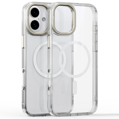 For iPhone 16 Plus Mirror Crystal Clear Lens Holder MagSafe Magnetic Phone Case(Transparent) - iPhone 16 Plus Cases by PMC Jewellery | Online Shopping South Africa | PMC Jewellery | Buy Now Pay Later Mobicred