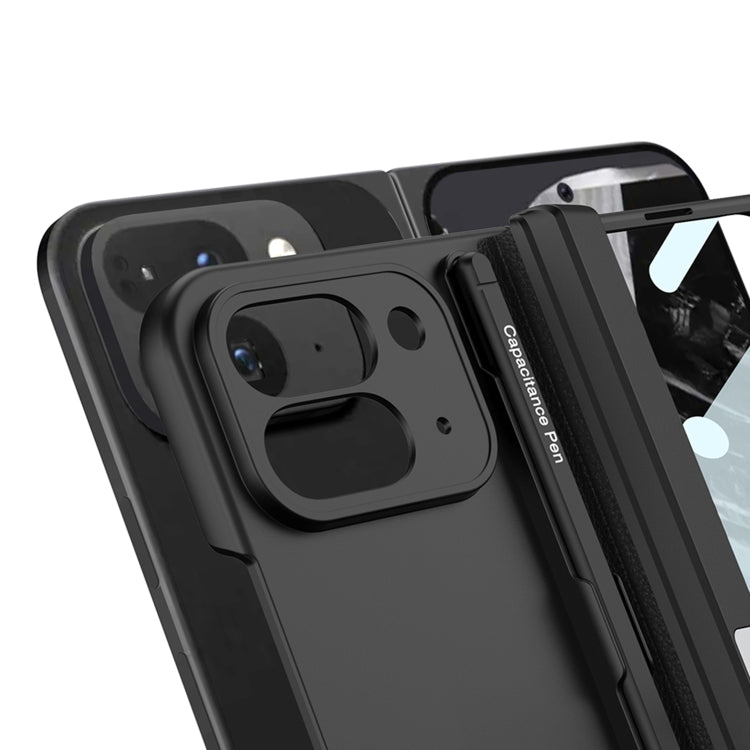 For Google Pixel 9 Pro Fold GKK Integrated Magnetic Full Coverage Flip Phone Case, Included Pen(Silver) - free shipping - PMC Jewellery - Order now!