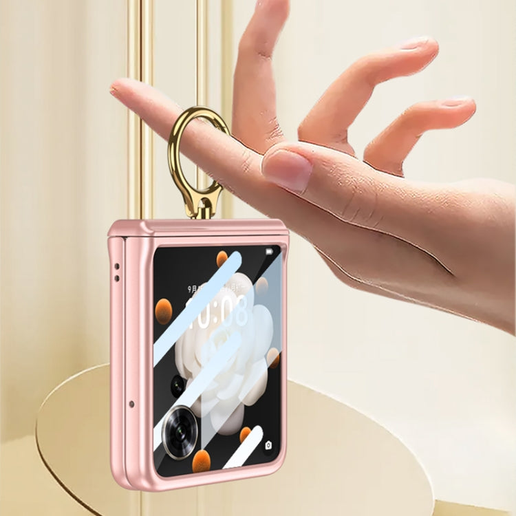 For Honor Magic V Flip GKK Integrated Magnetic Folding Hinge Full Coverage Phone Case with Ring Holder(Black) - free shipping - PMC Jewellery - Order now!