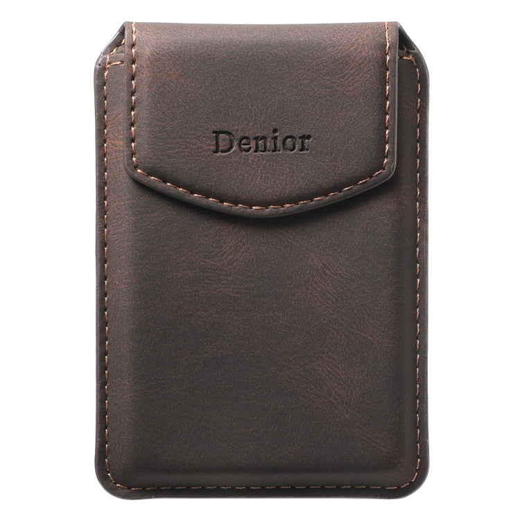 Denior V12 MagSafe Magnetic Phone PU Card Sleeve(Brown) - Others Accessories by Denior | Online Shopping South Africa | PMC Jewellery | Buy Now Pay Later Mobicred