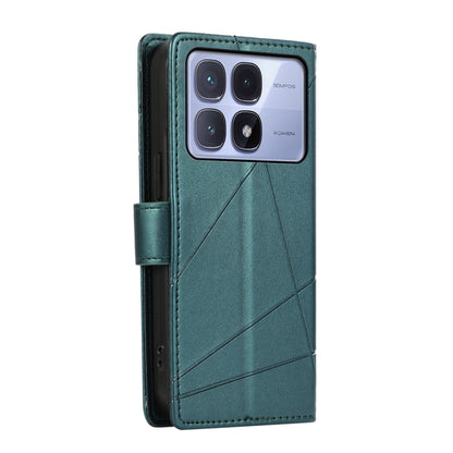 For Redmi K70 Ultra PU Genuine Leather Texture Embossed Line Phone Case(Green) - Xiaomi Cases by PMC Jewellery | Online Shopping South Africa | PMC Jewellery | Buy Now Pay Later Mobicred