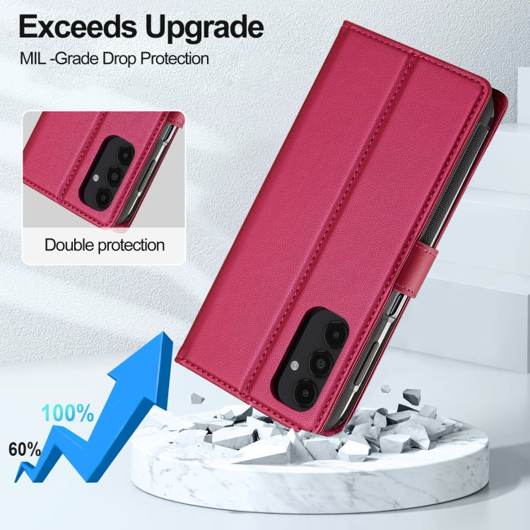 For Samsung Galaxy S22+ 5G LC.IMEEKE L2 Series Detachable Magsafe PU Phone Case with Lanyard(Red) - Galaxy S22+ 5G Cases by LC.IMEEKE | Online Shopping South Africa | PMC Jewellery | Buy Now Pay Later Mobicred