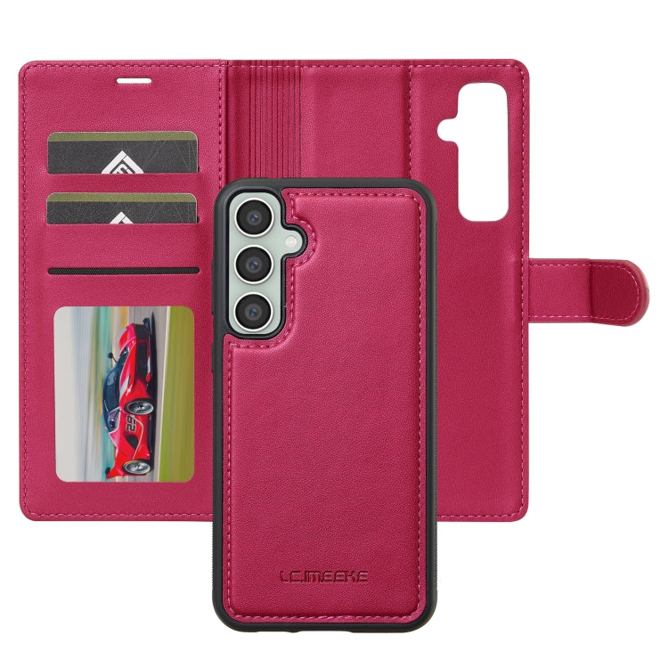 For Samsung Galaxy S23 FE 5G LC.IMEEKE L2 Series Detachable Magsafe PU Phone Case with Lanyard(Red) - Galaxy S23 FE 5G Cases by LC.IMEEKE | Online Shopping South Africa | PMC Jewellery | Buy Now Pay Later Mobicred