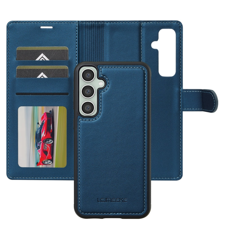 For Samsung Galaxy A15 4G / A15 5G LC.IMEEKE L2 Series Detachable Magsafe PU Phone Case with Lanyard(Blue) - Galaxy Phone Cases by LC.IMEEKE | Online Shopping South Africa | PMC Jewellery | Buy Now Pay Later Mobicred