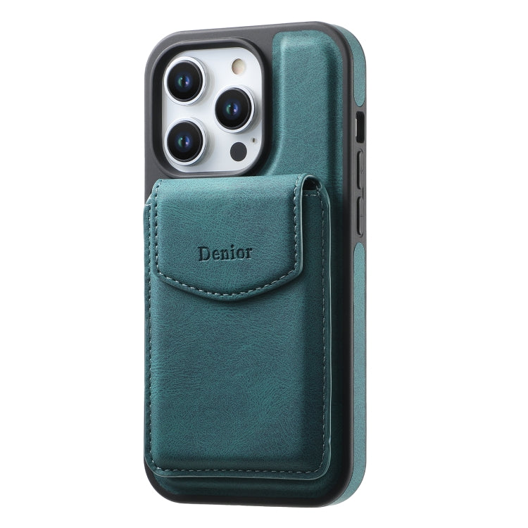 For iPhone 16 Pro Denior D19 Skin Feel MagSafe Detachable Card Slot Phone Case(Blue) - iPhone 16 Pro Cases by Denior | Online Shopping South Africa | PMC Jewellery | Buy Now Pay Later Mobicred