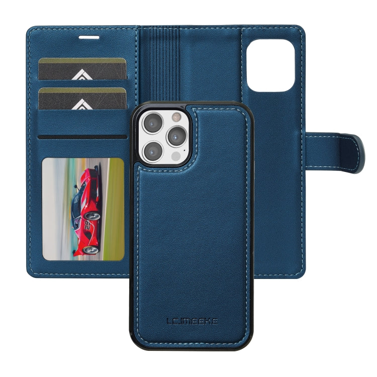 For iPhone 14 Pro Max LC.IMEEKE L2 Series Detachable Magsafe PU Phone Case with Lanyard(Blue) - iPhone 14 Pro Max Cases by LC.IMEEKE | Online Shopping South Africa | PMC Jewellery | Buy Now Pay Later Mobicred