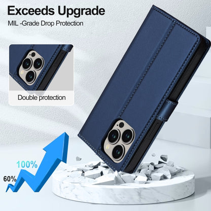 For iPhone 13 Pro Max LC.IMEEKE L2 Series Detachable Magsafe PU Phone Case with Lanyard(Blue) - iPhone 13 Pro Max Cases by LC.IMEEKE | Online Shopping South Africa | PMC Jewellery | Buy Now Pay Later Mobicred