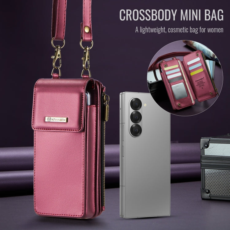 For Samsung Z Fold Series CaseMe Me50 Mini Lanyard Universal Bag(Wine Red) - Galaxy Z Fold6 5G Cases by CaseMe | Online Shopping South Africa | PMC Jewellery | Buy Now Pay Later Mobicred