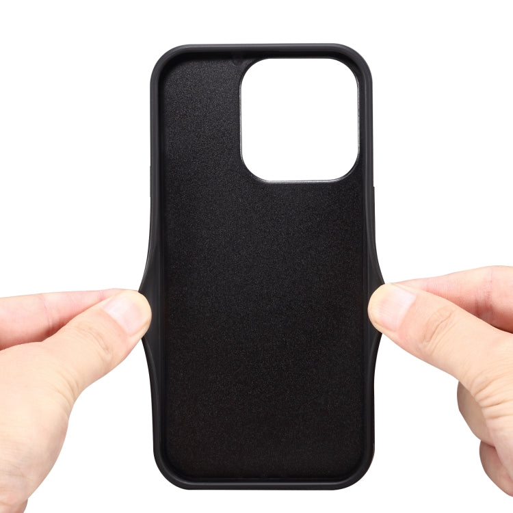 For iPhone 16 Denior D09 PU Dual Card Slot Back Cover Phone Case(Black) - iPhone 16 Cases by Denior | Online Shopping South Africa | PMC Jewellery | Buy Now Pay Later Mobicred