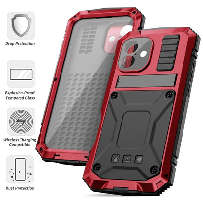 For iPhone 16 Plus R-JUST Life Waterproof Dustproof Shockproof Phone Case(Red) - iPhone 16 Plus Cases by R-JUST | Online Shopping South Africa | PMC Jewellery | Buy Now Pay Later Mobicred