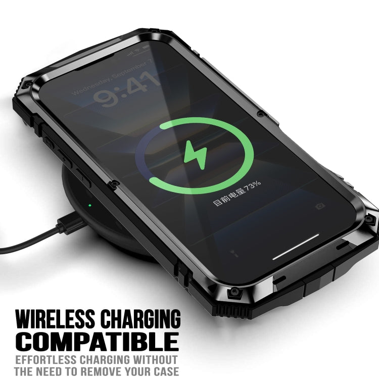 For iPhone 16 R-JUST Life Waterproof Dustproof Shockproof Phone Case(Black) - free shipping - PMC Jewellery - Order now!