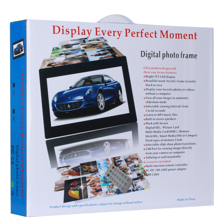 23.6 inch LED Screen Digital Photo Frame, Plug Type:EU Plug(Black) - 15 inch Above by PMC TechLife | Online Shopping South Africa | PMC TechLife | Buy Now Pay Later Mobicred
