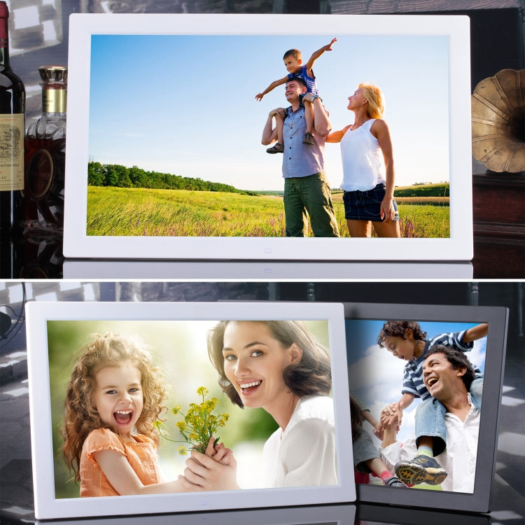 23.6 inch LED Screen Digital Photo Frame, Plug Type:EU Plug(White) - free shipping - PMC TechLife - Order now!
