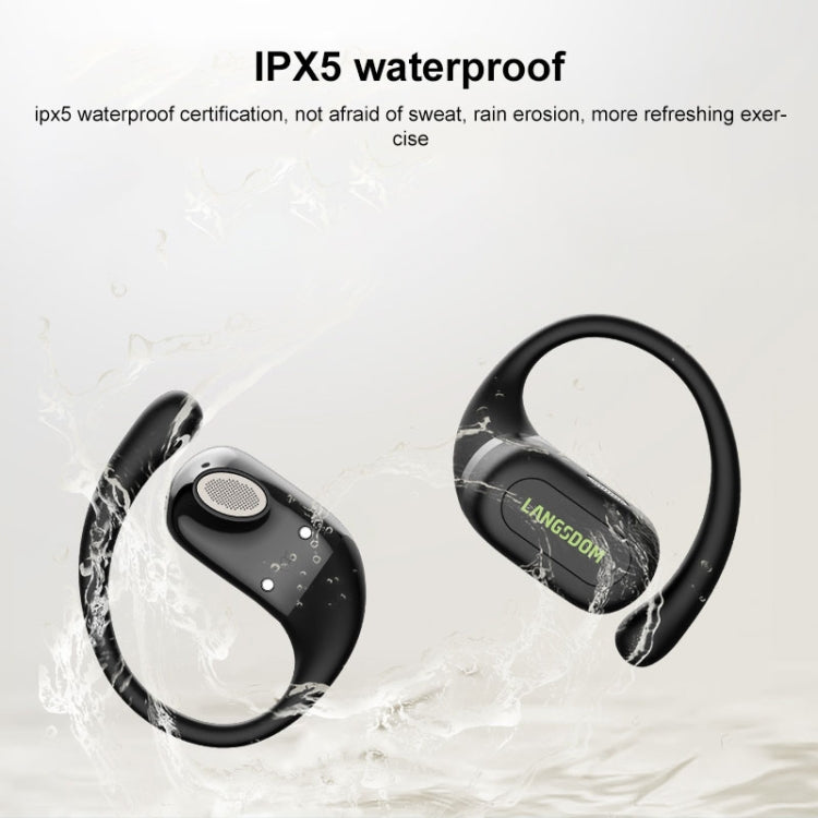 Langsdom TS19 Ear-mounted ENC Noise Reduction Wireless Bluetooth Earphone(Black) - free shipping - PMC Jewellery - Order now!