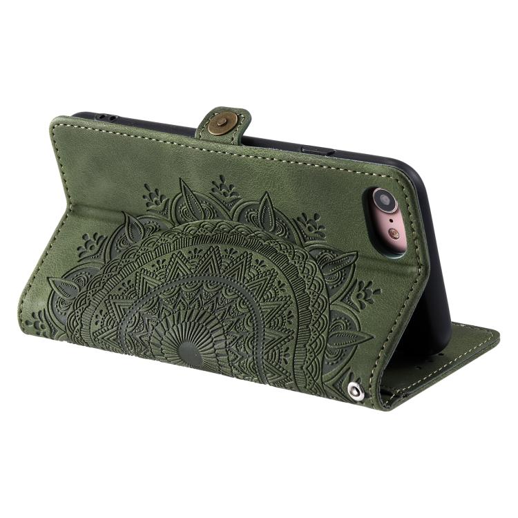 For iPhone 16e Skin Feel Totem Embossed Leather Phone Case(Deep Green) - iPhone 16e Cases by PMC TechLife | Online Shopping South Africa | PMC TechLife | Buy Now Pay Later Mobicred