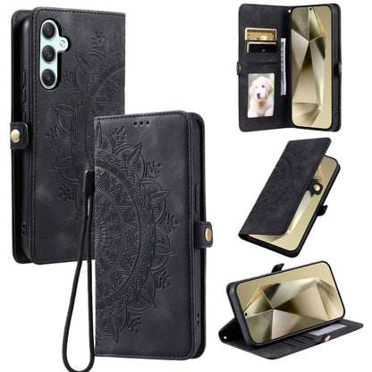 For Samsung Galaxy S25 5G Skin Feel Totem Embossed Leather Phone Case(Black) - Galaxy S25 5G Cases by PMC Jewellery | Online Shopping South Africa | PMC Jewellery | Buy Now Pay Later Mobicred