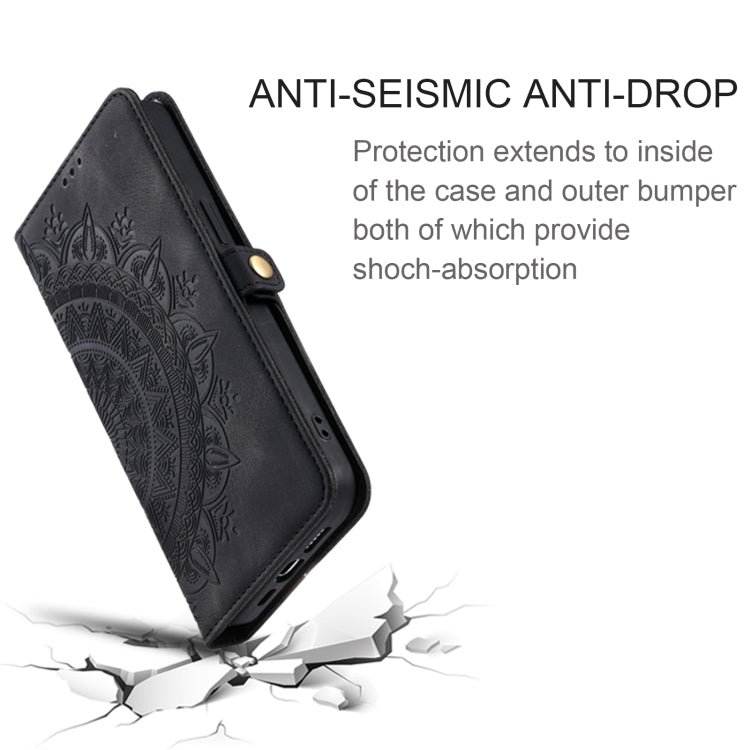 For Samsung Galaxy S25+ 5G Skin Feel Totem Embossed Leather Phone Case(Black) - Galaxy S25+ 5G Cases by PMC Jewellery | Online Shopping South Africa | PMC Jewellery | Buy Now Pay Later Mobicred