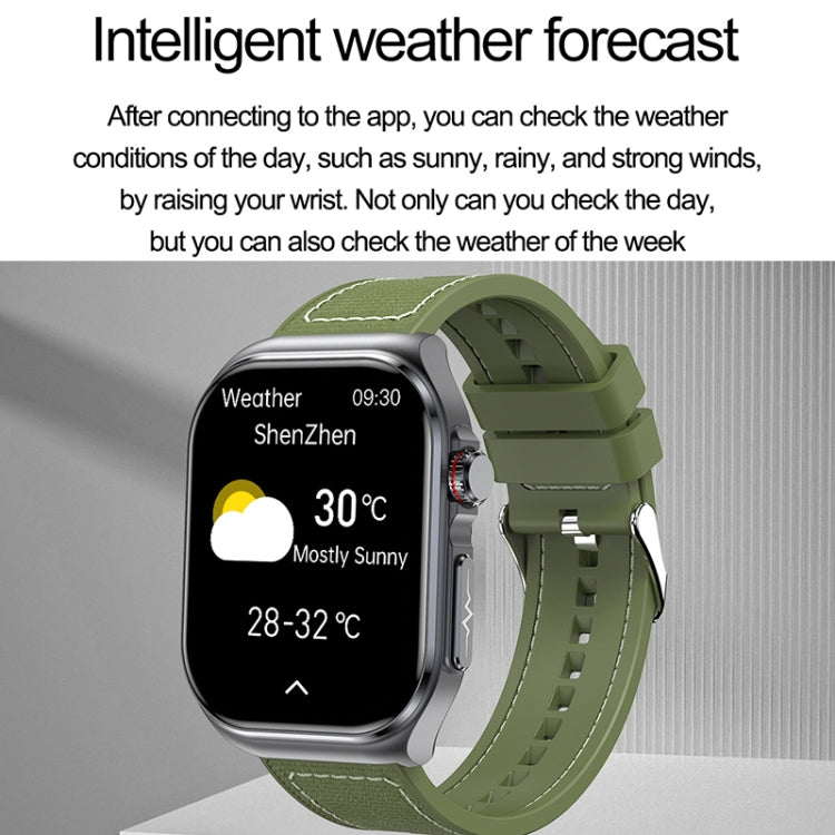 ET585 2.04 inch Nylon Strap IP68 Waterproof Smart Watch, Support ECG / Blood Composition Measurement(Green) - Smart Watches by PMC Jewellery | Online Shopping South Africa | PMC Jewellery | Buy Now Pay Later Mobicred