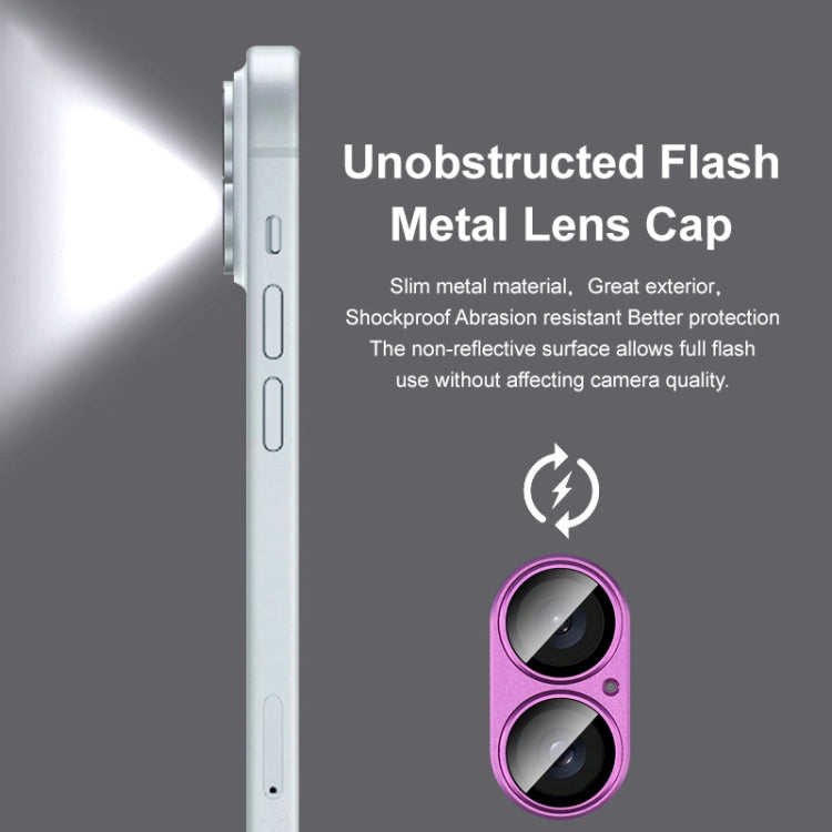 For iPhone 16 / 16 Plus IMAK Metal Armor Premium Camera Protector Film(Light Blue) - free shipping - PMC Jewellery - Order now!