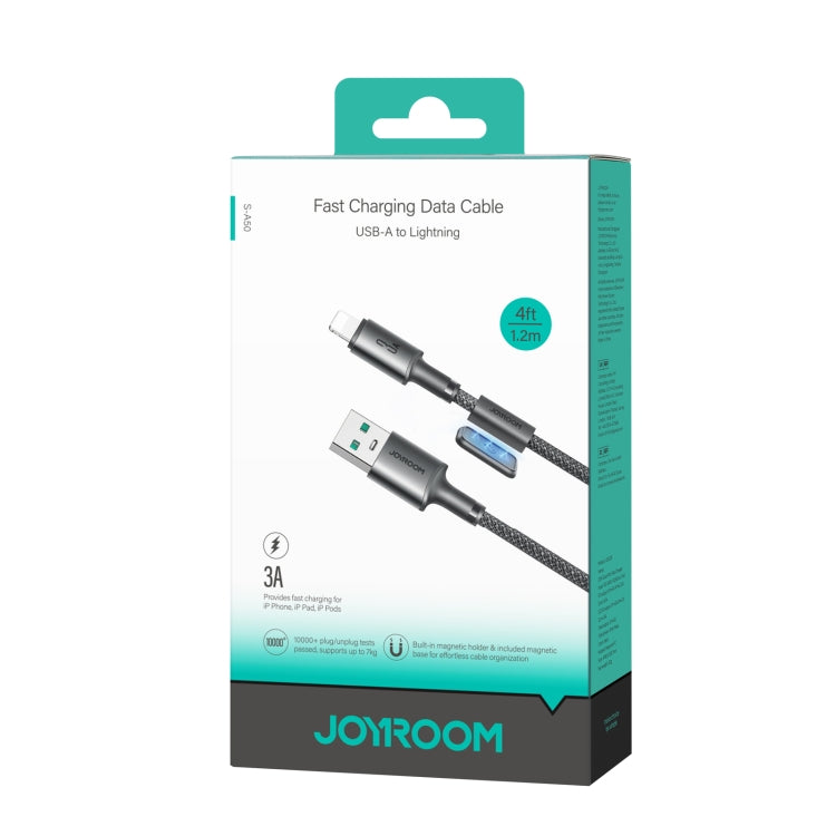 JOYROOM S-A50 3A 480Mbps Fast Charging Data Cable, USB-A to 8 Pin Cable, Length: 1.2m(Dark Gray) - Normal Style Cable by JOYROOM | Online Shopping South Africa | PMC Jewellery | Buy Now Pay Later Mobicred