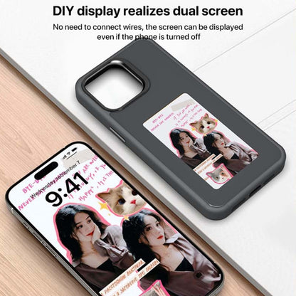 For iPhone 16 Pro Max Four-Color E-ink Screen NFC DIY Phone Case(White) - iPhone 16 Pro Max Cases by PMC Jewellery | Online Shopping South Africa | PMC Jewellery | Buy Now Pay Later Mobicred