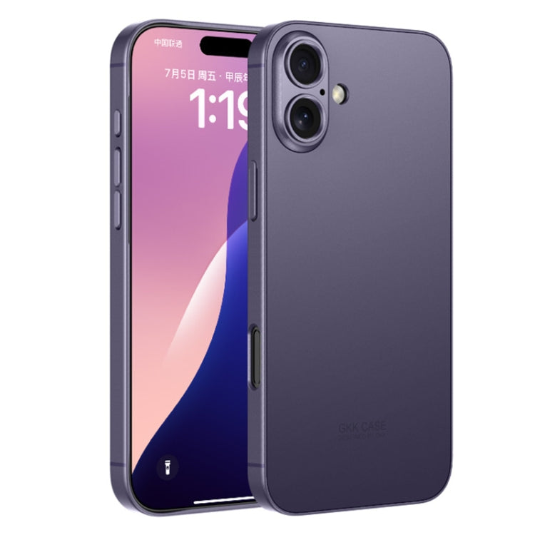 For iPhone 16 Plus GKK AG Craft Skin Feel Full Coverage Phone Case(Purple) - iPhone 16 Plus Cases by GKK | Online Shopping South Africa | PMC Jewellery | Buy Now Pay Later Mobicred