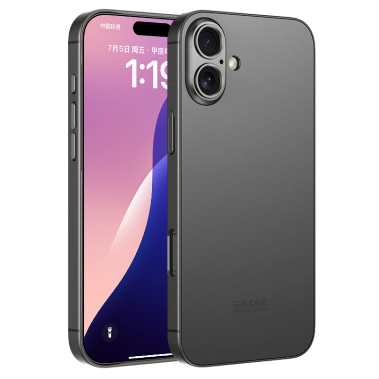 For iPhone 16 Plus GKK AG Craft Skin Feel Full Coverage Phone Case(Black) - free shipping - PMC Jewellery - Order now!