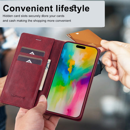 For iPhone 16 Pro Max LC.IMEEKE RFID Anti-theft Leather Phone Case(Red) - iPhone 16 Pro Max Cases by LC.IMEEKE | Online Shopping South Africa | PMC Jewellery | Buy Now Pay Later Mobicred