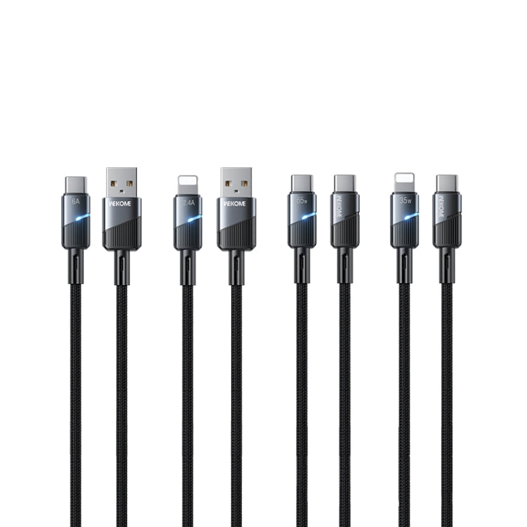 WK WDC-37 Intelligent Power-off 1m PD35W Type-C to 8 Pin Fast Charging Data Cable(Black) - 2 in 1 Cable by WK | Online Shopping South Africa | PMC Jewellery | Buy Now Pay Later Mobicred