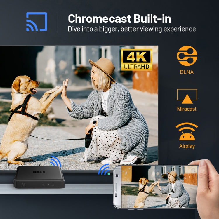 G1 Cortex-A55 Android 11 Quad-core CPU 4K HD Internet Set-top Box with Remote Control, 4GB+32GB(EU Plug) - Others by PMC Jewellery | Online Shopping South Africa | PMC Jewellery | Buy Now Pay Later Mobicred