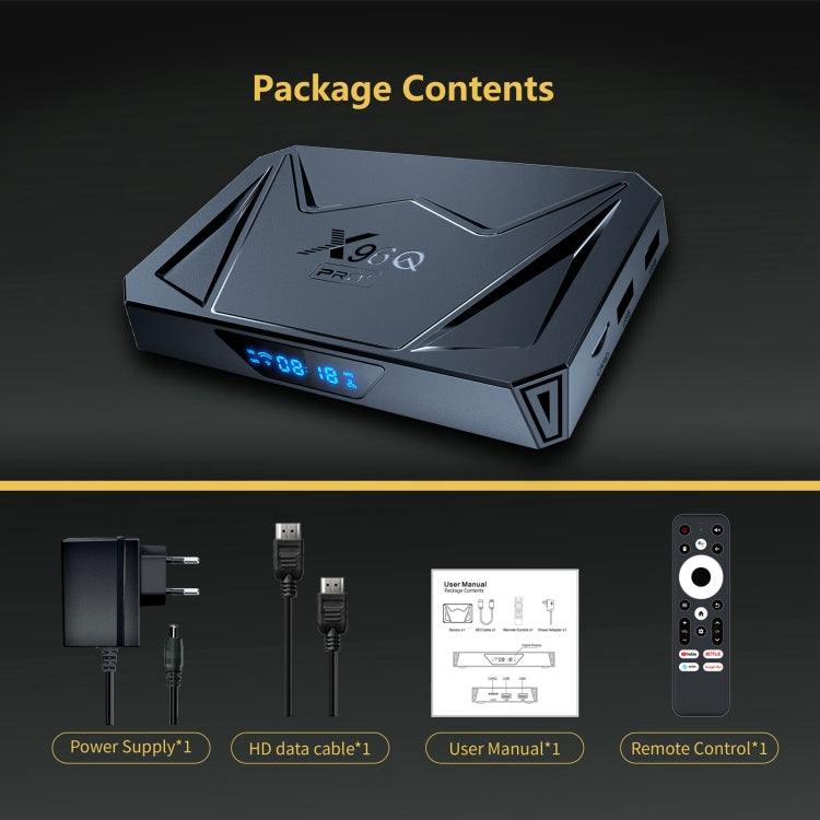 X96Q Pro+ Cortex-A55 Android 14 Octa-core CPU 4K HD Internet Set-top Box, RAM:4GB+32GB(US Plug) - Others by PMC Jewellery | Online Shopping South Africa | PMC Jewellery | Buy Now Pay Later Mobicred