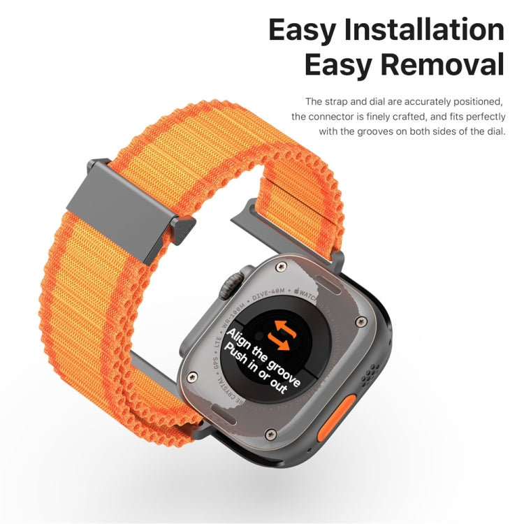 For Apple Watch SE 2023 40mm DUX DUCIS YC Series Ocean Nylon Watch Band(Orange) - Watch Bands by DUX DUCIS | Online Shopping South Africa | PMC Jewellery | Buy Now Pay Later Mobicred