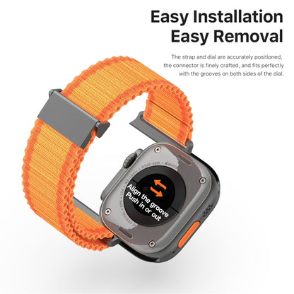 For Apple Watch Series 9 41mm DUX DUCIS YC Series Ocean Nylon Watch Band(Orange) - Watch Bands by DUX DUCIS | Online Shopping South Africa | PMC Jewellery | Buy Now Pay Later Mobicred