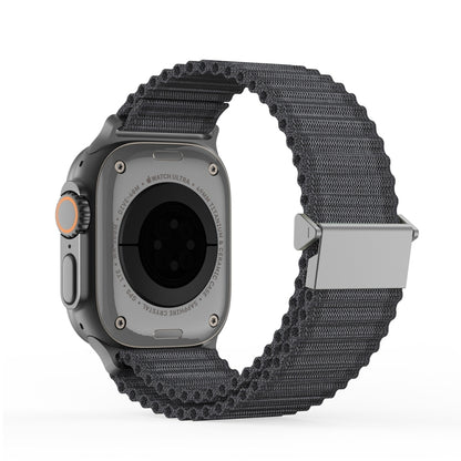 For Apple Watch SE 2022 44mm DUX DUCIS YC Series Ocean Nylon Watch Band(Dark Grey) - Watch Bands by DUX DUCIS | Online Shopping South Africa | PMC Jewellery | Buy Now Pay Later Mobicred