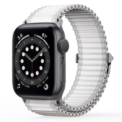 For Apple Watch Series 6 44mm DUX DUCIS YC Series Ocean Nylon Watch Band(White) - Watch Bands by DUX DUCIS | Online Shopping South Africa | PMC Jewellery | Buy Now Pay Later Mobicred