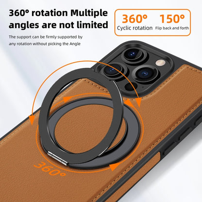 For iPhone 16 Pro Max Yashi 360 Degree Rotating MagSafe Holder Phone Case(Brown) - iPhone 16 Pro Max Cases by PMC Jewellery | Online Shopping South Africa | PMC Jewellery | Buy Now Pay Later Mobicred