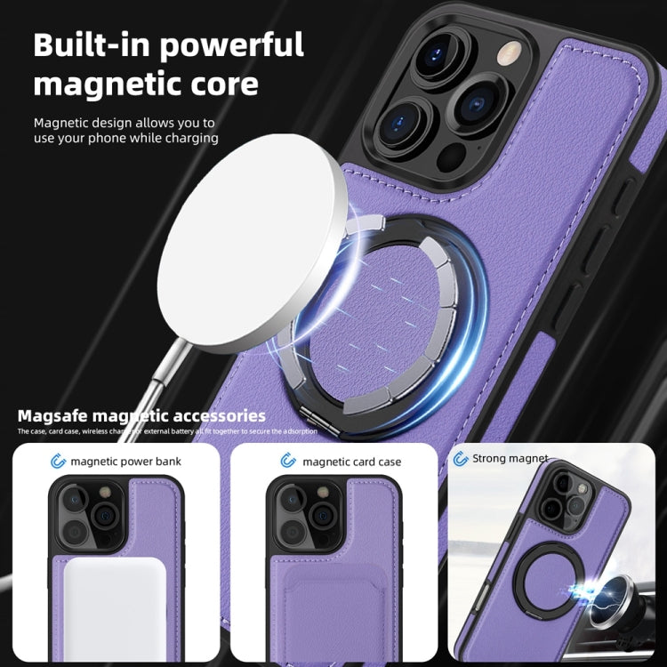 For iPhone 16 Plus Yashi 360 Degree Rotating MagSafe Holder Phone Case(Purple) - iPhone 16 Plus Cases by PMC Jewellery | Online Shopping South Africa | PMC Jewellery | Buy Now Pay Later Mobicred