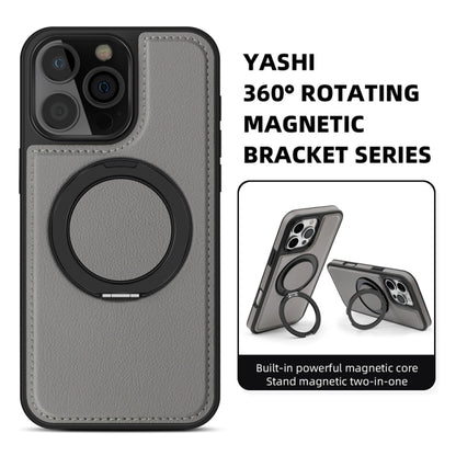 For iPhone 16 Yashi 360 Degree Rotating MagSafe Holder Phone Case(Grey) - iPhone 16 Cases by PMC Jewellery | Online Shopping South Africa | PMC Jewellery | Buy Now Pay Later Mobicred