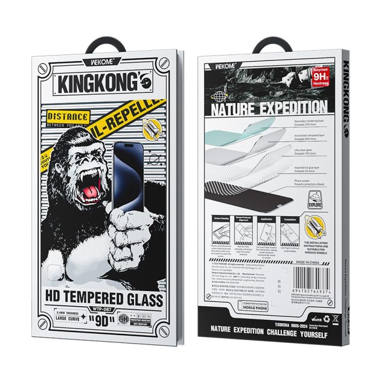 For iPhone 16 / 15 WK WTP-087 Space King Kong 9D Curved HD Tempered Glass Screen Protector - iPhone 16 Tempered Glass by WK | Online Shopping South Africa | PMC Jewellery | Buy Now Pay Later Mobicred