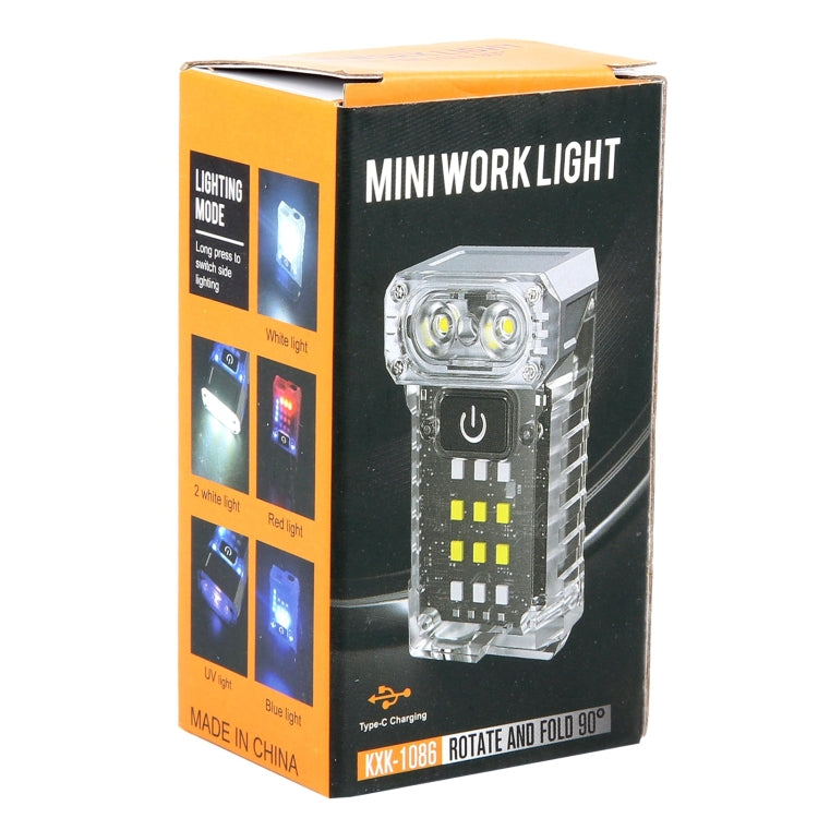 KXK-1086 Multifunctional Mini Work Light Rotation Headlight(Transparent) - Headlamp by PMc TechLife | Online Shopping South Africa | PMc TechLife | Buy Now Pay Later Mobicred