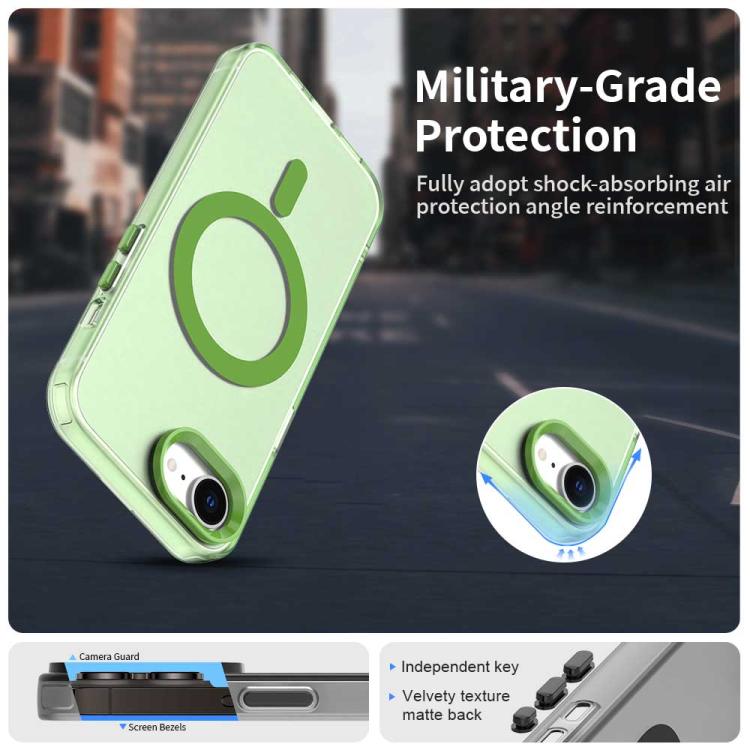 For iPhone 16e Candy Magsafe PC Hybrid TPU Phone Case(Green) - iPhone 16e Cases by PMC TechLife | Online Shopping South Africa | PMC TechLife | Buy Now Pay Later Mobicred