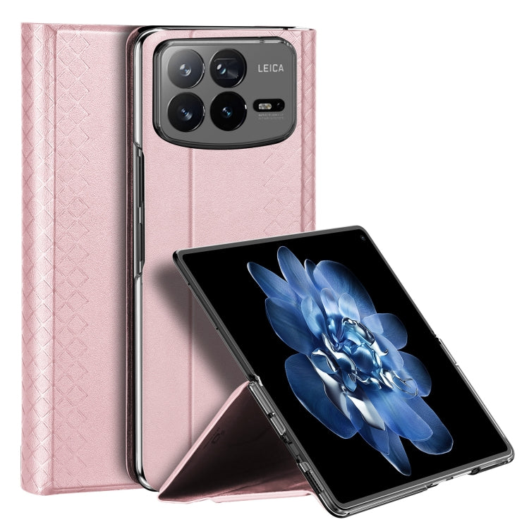 For Xiaomi Mix Fold 4 DUX DUCIS Bril Series PU + TPU Phone Case(Pink) - Xiaomi Cases by DUX DUCIS | Online Shopping South Africa | PMC Jewellery | Buy Now Pay Later Mobicred